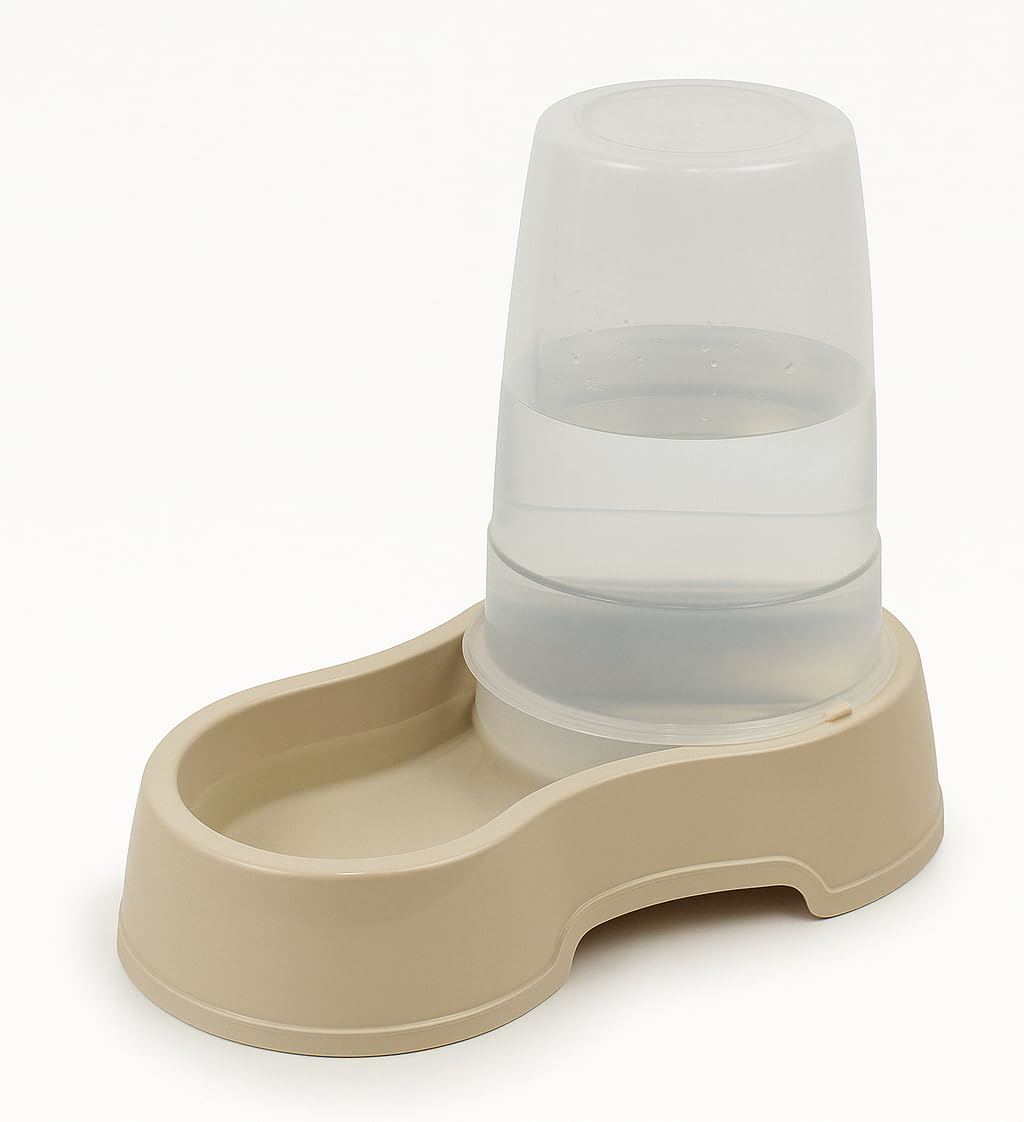 Pawfecto Pet Food & Water Dispenser – Pet Feeder, Food & Water Station for Cats & Small Dogs, Transparent Plastic, Portable – Food & Hydration Solution (Cream) - Image 7