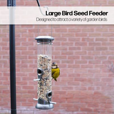 Pawfecto Bird Feeder Niger Seed Birdfeeder Heavy Duty Hanging Feeders Birdfeeder For Garden Wild Birds (Large)
