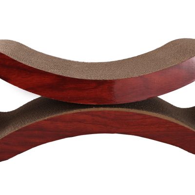 Pawfecto Cat Scratching Post Lounge Bed, Cat Scratcher Cardboard Board Pads Catnip and Groomer Brush