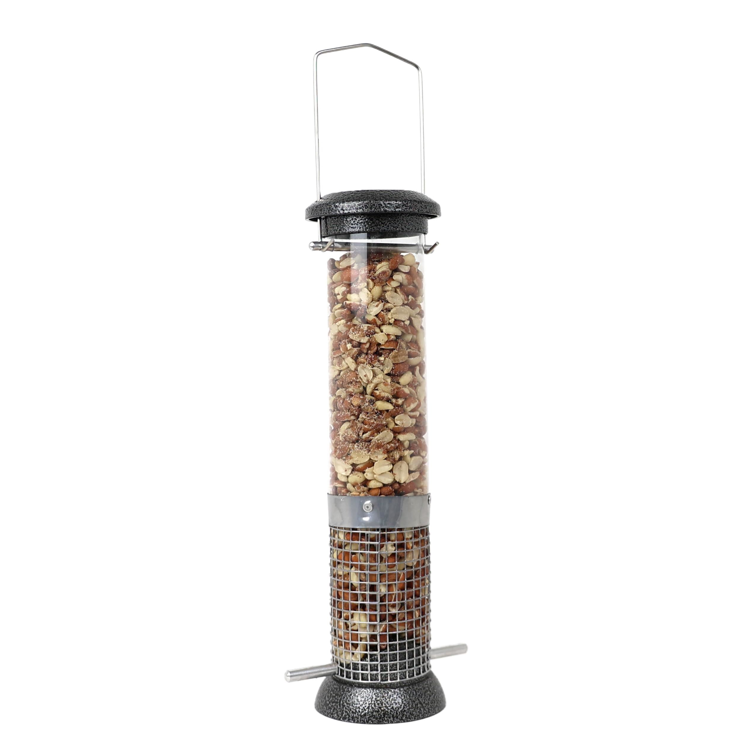 Pawfecto Peanut Feeder For Birds Hanging Bird Feeders Easy To Clean Durable Birdfeeder With Mesh For Feeding Suet Nibbles And Sprinkles (Large) - Image 3
