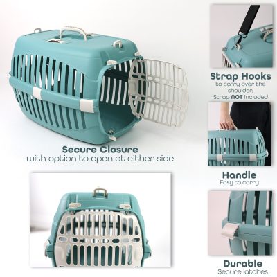 Pawfecto Cat Carrier Transport Crate Dogs Carrying Box Kitten Carry Basket Cats Puppys Travel Cage
