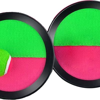 Pawfecto Toys Toss and Catch Paddle Game Set Disc Paddles and Toss Ball Sport Game, 2 Paddles and 1 Balls