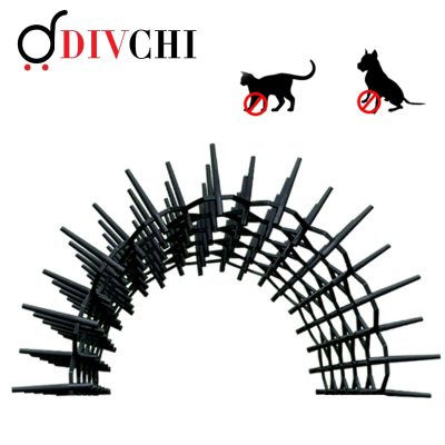 Pawfecto 12pcs 20 * 15cm Cat Scat Mat With Spikes, Anti Cat Spikes With Pegs, Cat Repellent Mat With 8pcs U Shape Pegs, Plastic Dig Stopper For Cats, Prickle Stirps Pet Deterrent For Indoor And Outdoor